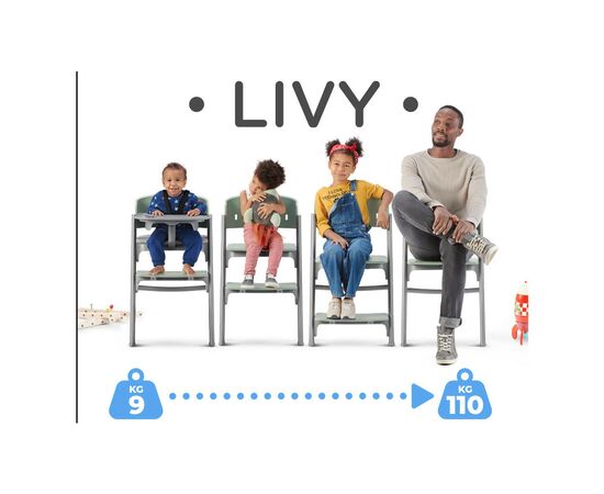 Стілець для годування Kinderkraft Livy Olive Green (5902533919628), зображення 11 Стілець для годування Kinderkraft Livy Olive Green (5902533919628), зображення 11