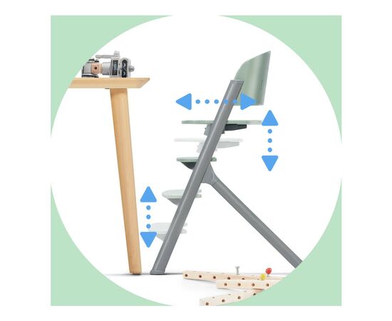 Стілець для годування Kinderkraft Livy Olive Green (5902533919628), зображення 8 Стілець для годування Kinderkraft Livy Olive Green (5902533919628), зображення 8