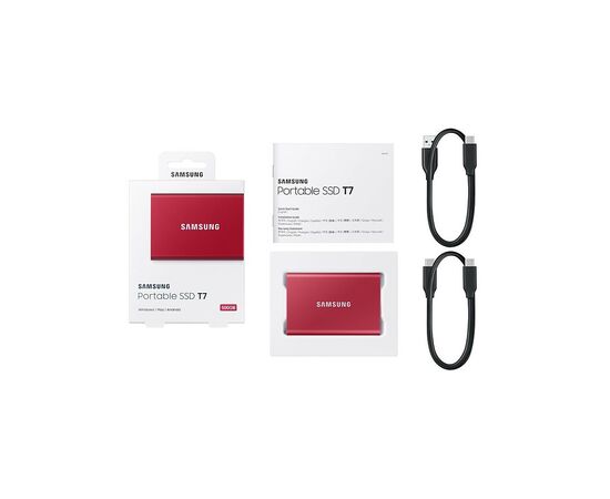 Накопитель SSD USB 3.2 500GB T7 Samsung (MU-PC500R/WW), изображение 11 Накопитель SSD USB 3.2 500GB T7 Samsung (MU-PC500R/WW), изображение 11
