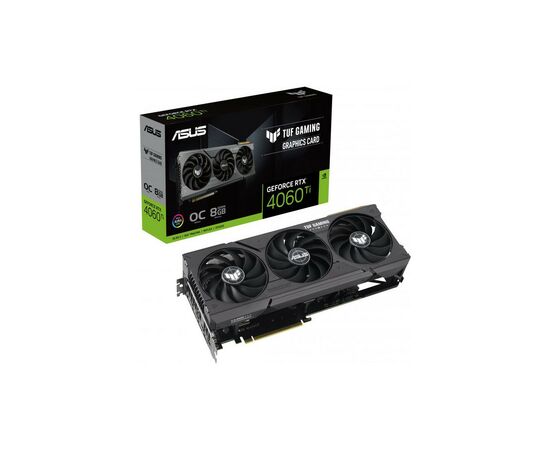 Видеокарта ASUS GeForce RTX4060Ti 8Gb TUF OC GAMING (TUF-RTX4060TI-O8G-GAMING), изображение 3 Видеокарта ASUS GeForce RTX4060Ti 8Gb TUF OC GAMING (TUF-RTX4060TI-O8G-GAMING), изображение 3