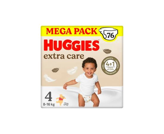 Подгузники Huggies Extra Care Size Размер 4 (8-16 кг) 76 шт (5029053583167)