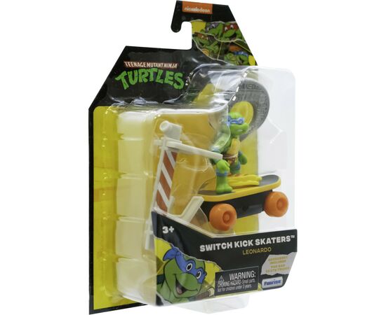 Игровой набор Funrise TMNT Черепашки-ниндзя классические Скейтбордист с лаунчером Леонардо (71040), изображение 2 Игровой набор Funrise TMNT Черепашки-ниндзя классические Скейтбордист с лаунчером Леонардо (71040), изображение 2