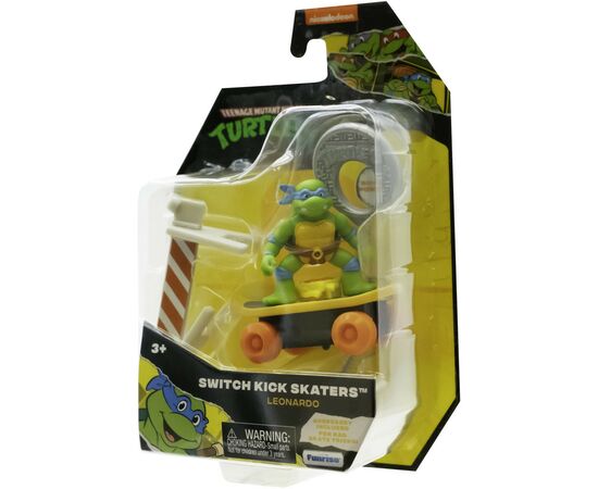 Игровой набор Funrise TMNT Черепашки-ниндзя классические Скейтбордист с лаунчером Леонардо (71040), изображение 3 Игровой набор Funrise TMNT Черепашки-ниндзя классические Скейтбордист с лаунчером Леонардо (71040), изображение 3