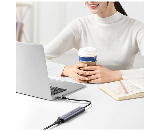 Концентратор Ugreen USB 3.0 Type-C to 3xUSB 3.0 + RJ45 1000M CM475 grey (20932), изображение 9 Концентратор Ugreen USB 3.0 Type-C to 3xUSB 3.0 + RJ45 1000M CM475 grey (20932), изображение 9