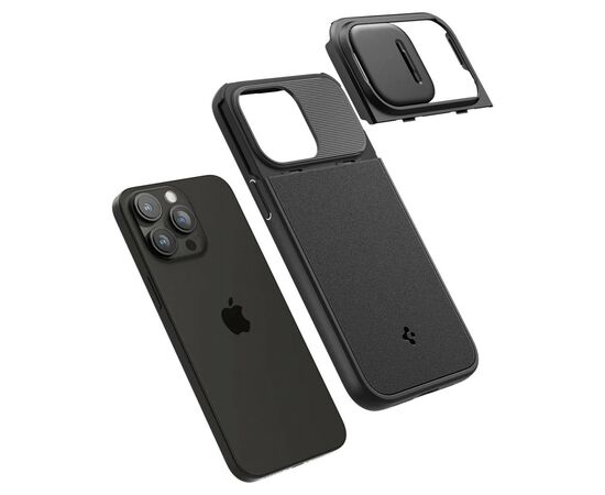 Чехол для мобильного телефона Spigen Apple iPhone 15 Pro Optik Armor MagFit Black (ACS06738), изображение 7 Чехол для мобильного телефона Spigen Apple iPhone 15 Pro Optik Armor MagFit Black (ACS06738), изображение 7