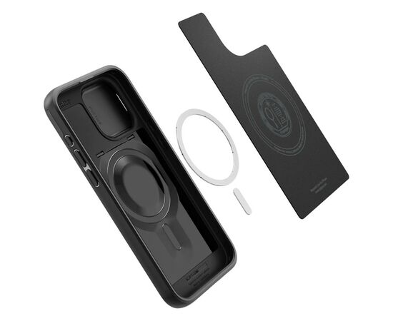 Чехол для мобильного телефона Spigen Apple iPhone 15 Pro Optik Armor MagFit Black (ACS06738), изображение 8 Чехол для мобильного телефона Spigen Apple iPhone 15 Pro Optik Armor MagFit Black (ACS06738), изображение 8