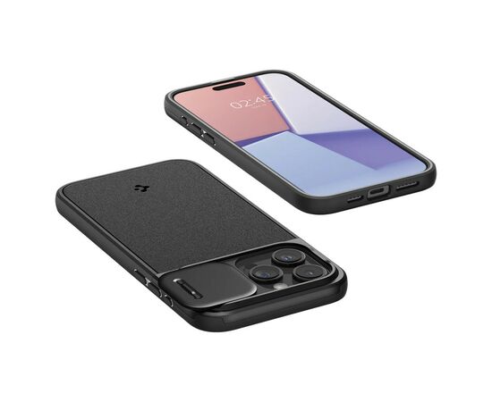 Чехол для мобильного телефона Spigen Apple iPhone 15 Pro Optik Armor MagFit Black (ACS06738), изображение 9 Чехол для мобильного телефона Spigen Apple iPhone 15 Pro Optik Armor MagFit Black (ACS06738), изображение 9