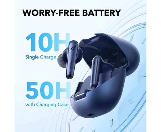 Наушники Anker SoundСore Liberty 4 NC Navy Blue (A3947G31), изображение 4 Наушники Anker SoundСore Liberty 4 NC Navy Blue (A3947G31), изображение 4