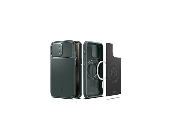 Чехол для мобильного телефона Spigen Apple iPhone 15 Pro Max Optik Armor MagFit Abyss Green (ACS06600), изображение 5