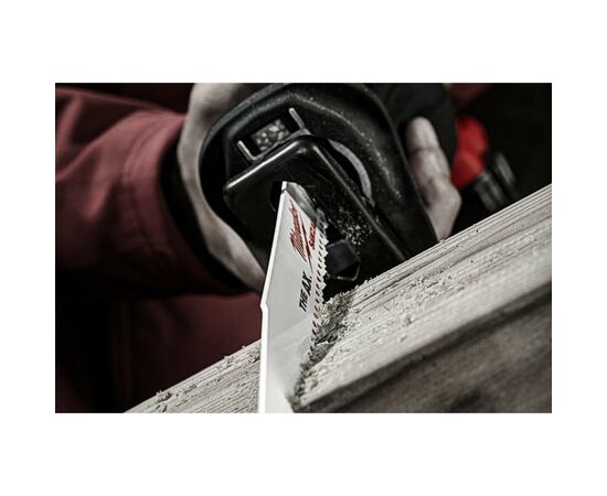 Полотно Milwaukee для сабельной пилы, AX FANG TIP 300мм, шаг 5,0мм, 5шт, древесина с гвоздями (48005027), изображение 8 Полотно Milwaukee для сабельной пилы, AX FANG TIP 300мм, шаг 5,0мм, 5шт, древесина с гвоздями (48005027), изображение 8