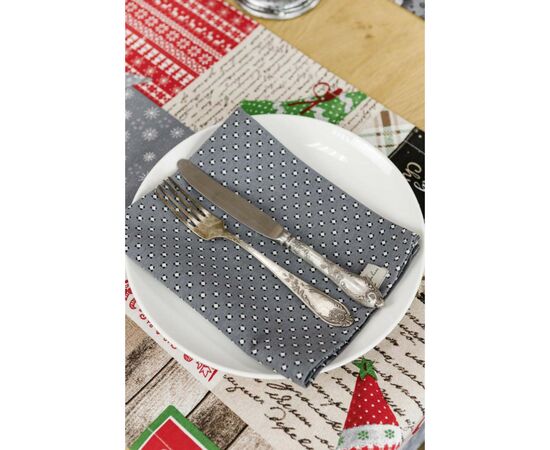 Салфетка на стол Прованс Merry Christmas серая 35x45 см (4823093448780), изображение 2 Салфетка на стол Прованс Merry Christmas серая 35x45 см (4823093448780), изображение 2