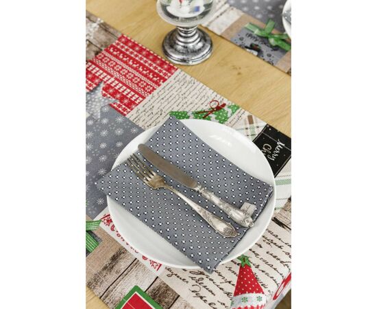 Салфетка на стол Прованс Merry Christmas серая 35x45 см (4823093448780), изображение 3 Салфетка на стол Прованс Merry Christmas серая 35x45 см (4823093448780), изображение 3