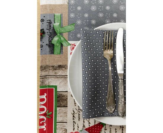 Салфетка на стол Прованс Merry Christmas серая 35x45 см (4823093448780), изображение 4 Салфетка на стол Прованс Merry Christmas серая 35x45 см (4823093448780), изображение 4
