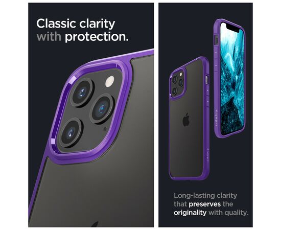 Чехол для моб. телефона Spigen iPhone 12 Crystal Hybrid, Hydrangea Purple (ACS01478), изображение 10 Чехол для моб. телефона Spigen iPhone 12 Crystal Hybrid, Hydrangea Purple (ACS01478), изображение 10