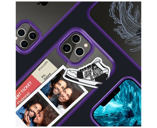 Чехол для моб. телефона Spigen iPhone 12 Crystal Hybrid, Hydrangea Purple (ACS01478), изображение 11 Чехол для моб. телефона Spigen iPhone 12 Crystal Hybrid, Hydrangea Purple (ACS01478), изображение 11