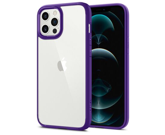 Чехол для моб. телефона Spigen iPhone 12 Crystal Hybrid, Hydrangea Purple (ACS01478), изображение 8 Чехол для моб. телефона Spigen iPhone 12 Crystal Hybrid, Hydrangea Purple (ACS01478), изображение 8