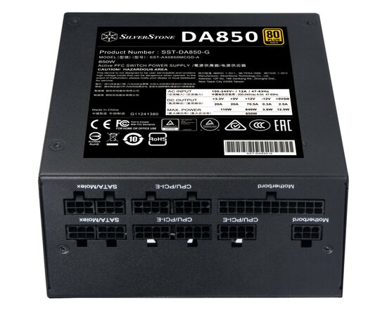 Блок питания Silver Stone 850W STRIDER DA850-G (SST-DA850-G), изображение 10 Блок питания Silver Stone 850W STRIDER DA850-G (SST-DA850-G), изображение 10