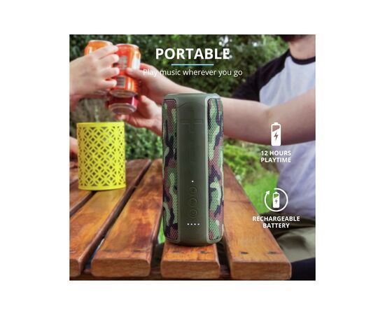 Акустическая система Trust Caro Max Powerful Bluetooth Speaker Camo (23960), изображение 2 Акустическая система Trust Caro Max Powerful Bluetooth Speaker Camo (23960), изображение 2