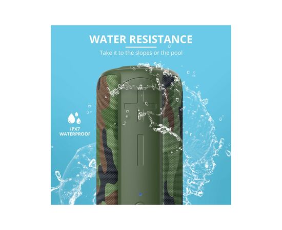 Акустическая система Trust Caro Max Powerful Bluetooth Speaker Camo (23960), изображение 3 Акустическая система Trust Caro Max Powerful Bluetooth Speaker Camo (23960), изображение 3