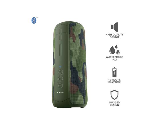 Акустическая система Trust Caro Max Powerful Bluetooth Speaker Camo (23960), изображение 9 Акустическая система Trust Caro Max Powerful Bluetooth Speaker Camo (23960), изображение 9