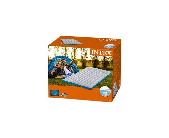Матрас надувной Intex Camping велюр 127 х 193 х 24 см Сіро-блакитний (Intex 67999), изображение 4 Матрас надувной Intex Camping велюр 127 х 193 х 24 см Сіро-блакитний (Intex 67999), изображение 4