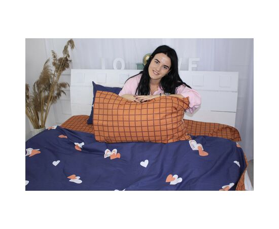 Постільна білизна MirSon Бязь Ranforce Elite 17-0442 Blue orange 143х210 (2200004666723), зображення 2