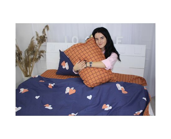 Постільна білизна MirSon Бязь Ranforce Elite 17-0442 Blue orange 143х210 (2200004666723), зображення 4