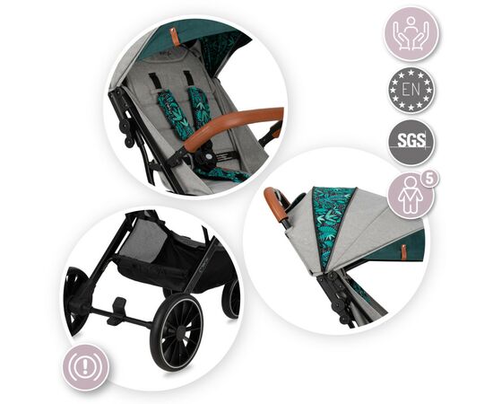 Коляска MoMi Estelle Dakar Jungle (WOSP00022), изображение 3 Коляска MoMi Estelle Dakar Jungle (WOSP00022), изображение 3