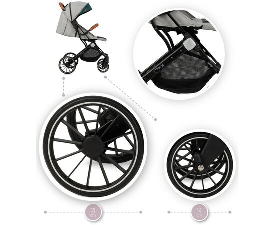 Коляска MoMi Estelle Dakar Jungle (WOSP00022), изображение 4 Коляска MoMi Estelle Dakar Jungle (WOSP00022), изображение 4