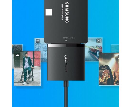 Переходник USB 3.0 Type-А to SATA III (F) CM257 Ugreen (60561), изображение 11 Переходник USB 3.0 Type-А to SATA III (F) CM257 Ugreen (60561), изображение 11