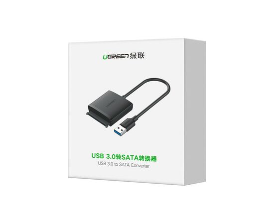 Переходник USB 3.0 Type-А to SATA III (F) CM257 Ugreen (60561), изображение 2 Переходник USB 3.0 Type-А to SATA III (F) CM257 Ugreen (60561), изображение 2