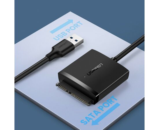 Переходник USB 3.0 Type-А to SATA III (F) CM257 Ugreen (60561), изображение 5 Переходник USB 3.0 Type-А to SATA III (F) CM257 Ugreen (60561), изображение 5
