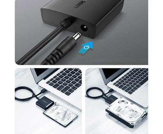 Переходник USB 3.0 Type-А to SATA III (F) CM257 Ugreen (60561), изображение 6 Переходник USB 3.0 Type-А to SATA III (F) CM257 Ugreen (60561), изображение 6
