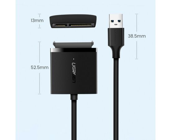 Переходник USB 3.0 Type-А to SATA III (F) CM257 Ugreen (60561), изображение 9 Переходник USB 3.0 Type-А to SATA III (F) CM257 Ugreen (60561), изображение 9