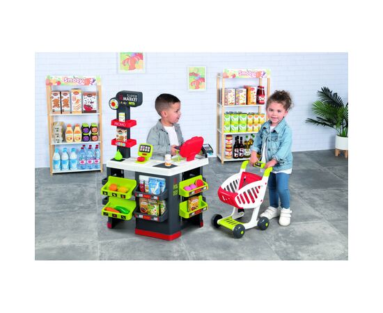 Игровой набор Smoby Интерактивный супермаркет с электронной кассой и тележкой (350234), изображение 4