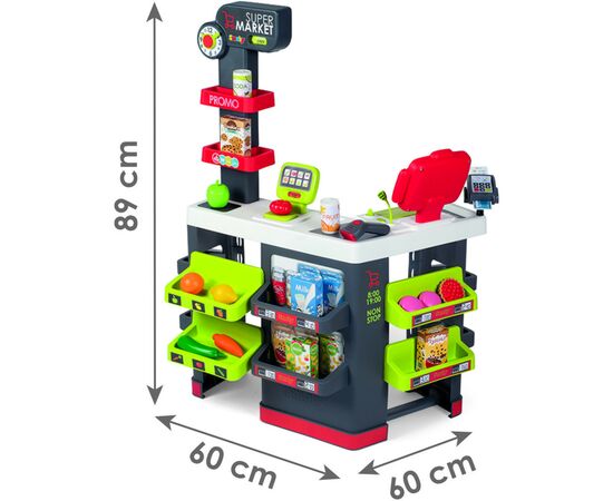 Игровой набор Smoby Интерактивный супермаркет с электронной кассой и тележкой (350234), изображение 5