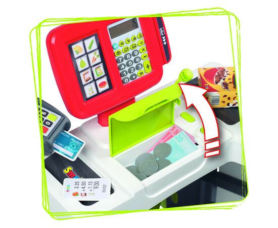 Игровой набор Smoby Интерактивный супермаркет с электронной кассой и тележкой (350234), изображение 6
