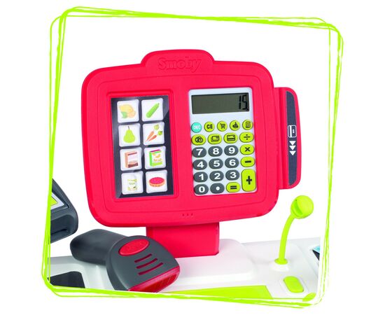 Игровой набор Smoby Интерактивный супермаркет с электронной кассой и тележкой (350234), изображение 7