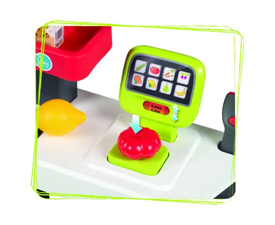 Игровой набор Smoby Интерактивный супермаркет с электронной кассой и тележкой (350234), изображение 8