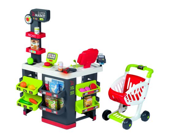Игровой набор Smoby Интерактивный супермаркет с электронной кассой и тележкой (350234)