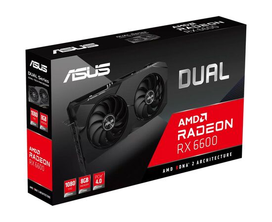 Видеокарта ASUS Radeon RX 6600 8Gb DUAL (DUAL-RX6600-8G-V2), изображение 11 Видеокарта ASUS Radeon RX 6600 8Gb DUAL (DUAL-RX6600-8G-V2), изображение 11