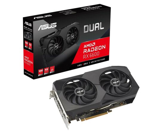 Видеокарта ASUS Radeon RX 6600 8Gb DUAL (DUAL-RX6600-8G-V2), изображение 6 Видеокарта ASUS Radeon RX 6600 8Gb DUAL (DUAL-RX6600-8G-V2), изображение 6