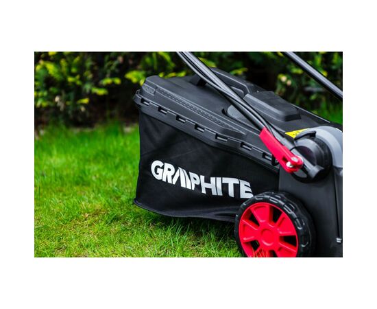 Газонокосилка Graphite 2000Вт, 43см, 45л, 20-70мм, 14кг (59G475), изображение 7 Газонокосилка Graphite 2000Вт, 43см, 45л, 20-70мм, 14кг (59G475), изображение 7