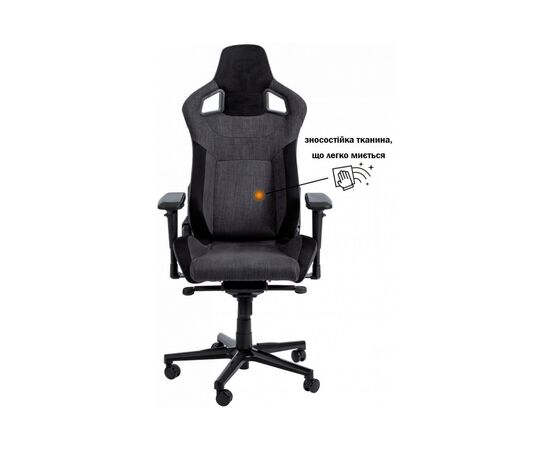 Кресло игровое GT Racer X-8005 Dark Gray/Black Suede, изображение 2 Кресло игровое GT Racer X-8005 Dark Gray/Black Suede, изображение 2