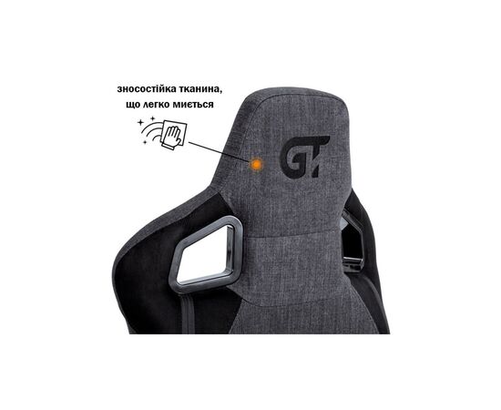 Кресло игровое GT Racer X-8005 Dark Gray/Black Suede, изображение 5 Кресло игровое GT Racer X-8005 Dark Gray/Black Suede, изображение 5