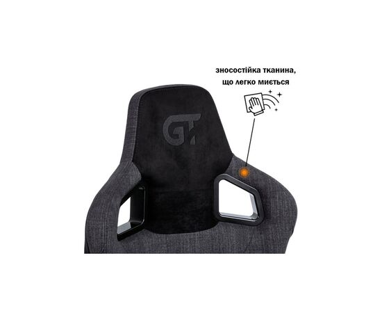Кресло игровое GT Racer X-8005 Dark Gray/Black Suede, изображение 9 Кресло игровое GT Racer X-8005 Dark Gray/Black Suede, изображение 9