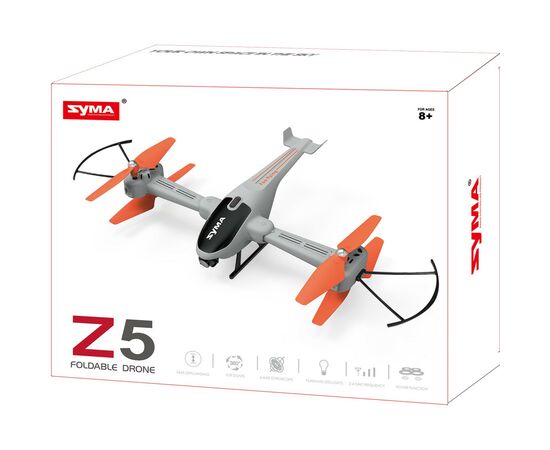 Радиоуправляемая игрушка Syma Квадрокоптер Z5 з 2.4 ГГц керуванням та складною конструкцією 33 см (Z5), изображение 12 Радиоуправляемая игрушка Syma Квадрокоптер Z5 з 2.4 ГГц керуванням та складною конструкцією 33 см (Z5), изображение 12