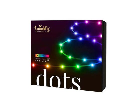 Гирлянда Twinkly Smart LED Dots Lights RGB 400 Gen II, IP44, 20м, прозрачный (TWD400STP-TEU), изображение 3 Гирлянда Twinkly Smart LED Dots Lights RGB 400 Gen II, IP44, 20м, прозрачный (TWD400STP-TEU), изображение 3
