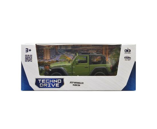 Машина Techno Drive Jeep Wrangler Rubicon 2021 зеленый (250339U), изображение 11 Машина Techno Drive Jeep Wrangler Rubicon 2021 зеленый (250339U), изображение 11