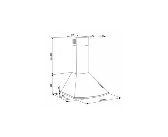 Вытяжка кухонная Eleyus Bora 1200 LED SMD 90 BG, изображение 11